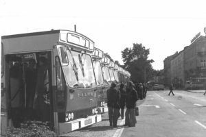 Pierwsze autobusy "Jelcz-Berliet", 1977 r.