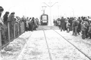 Otwarcie nowego odcinka linii tramwajowej, 1984 r.